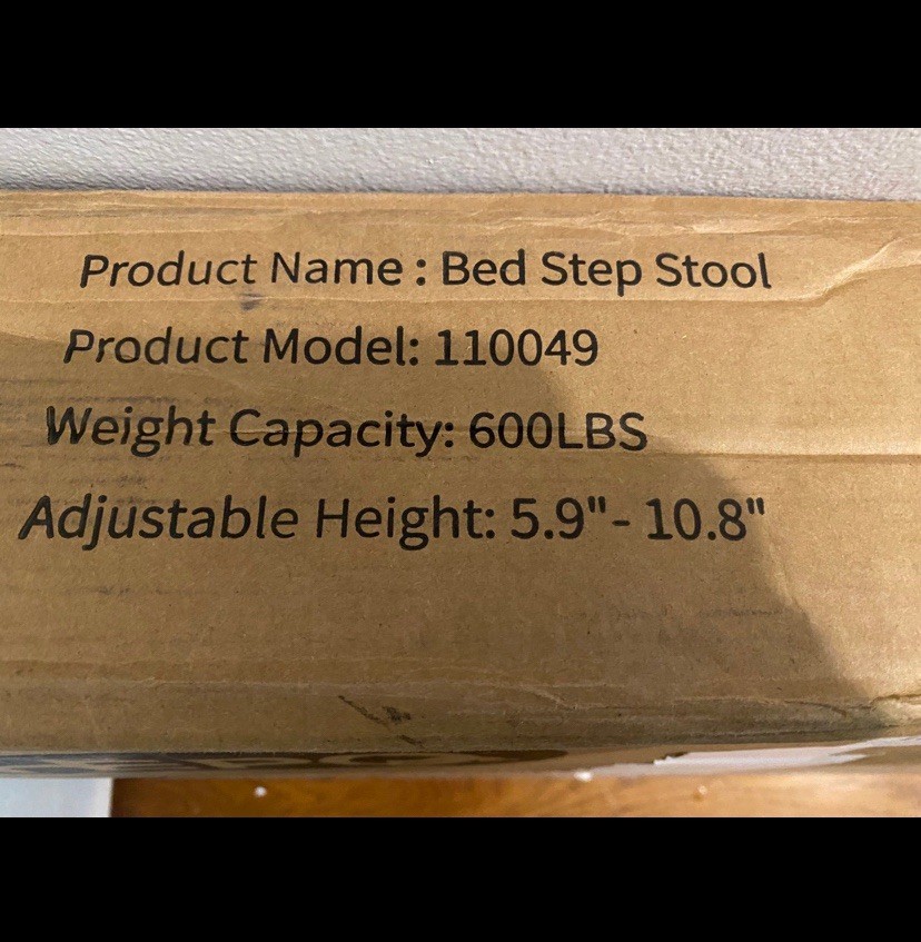 HEPO Bed Step Stool Assist Rail For Ederly 600 Lb Support