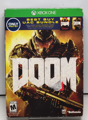 DOOM Xbox One Collector's Edition Steelbook Complete Bethesda id Software