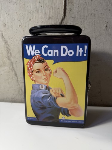 Collectable 1999 We Can Do It Lunch Tin Box Women In The War We Can't Win