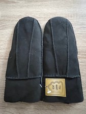 Lammfell Handschuhe Fäustlinge Heitmann Damen Schwarz Fausthandschuhe Frauen