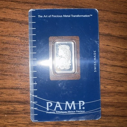 PAMP Suisse Lady Fortuna 2.5 Gram .999 Fine Silver Bar In Mint Assay Card