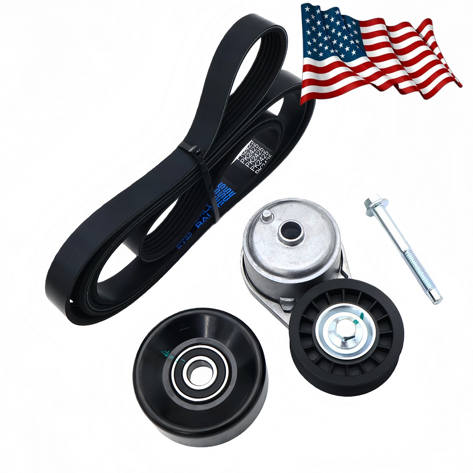 NEW Drive Belt Tensioner Pulleys Kit 38103 38001 For 1996-2005 Chevy Astro 4.3L thumbnail 5