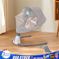 Electric Baby Swing Cradle Infant Bouncer Rocker Chair Bluetooth Music Bassinet