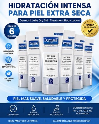 6 Pack Dermasil Labs Dry Skin Treatment, 8 fl oz, Original Lotion