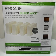 AirCare Evaporative Humidifier Replacement Super Wick HDC411CN Filters 4 Pack