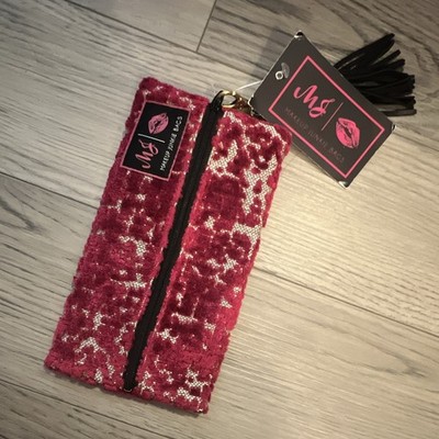 Makeup Junkie Bags Pink Zipper Makeup Bag, Fuchsia Fusion