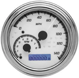 Dakota Digital MVX Series Analog Gauge System - White/Gray/Chrome MVX-2002-WG-C - Image 2 of 4