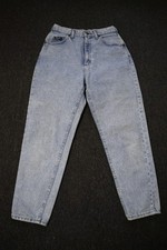 VTG Lee Jeans Womens 10p 28x28 Tapered Acid Wash Grunge Denim Union Made USA 80s