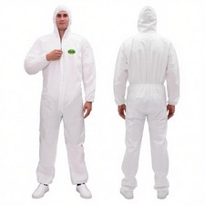 Disposable Coverall with Hood, Tear-Resistant, Latex-Free for Painting, Const...