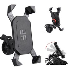 Motorcycle Handlebar Mirror Base Install GPS Cell Phone Holder USB Charger Mount