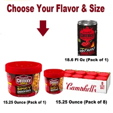 Campbell's Chunky Soup Bowl And Can Select Flavor And Size