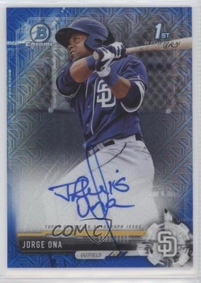 2017 Bowman Chrome Prospect Blue Mojo Refractor /150 Jorge Ona #CPA-JO Auto 2r7