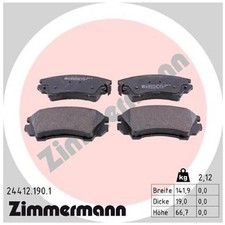 Zimmermann Bremsbelagsatz Bremsklötze vorne 24412.190.1 24412 24413 | 171577