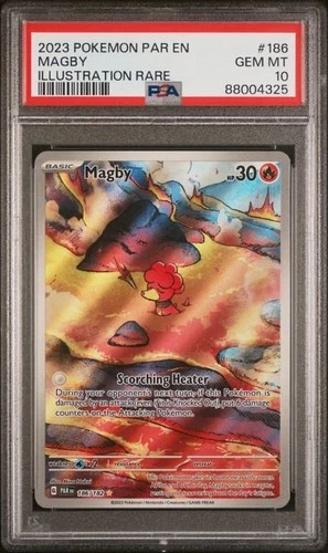 Magby 186/182 SV04: Paradox Rift Holo PSA 10 Graded Pokemon TCG