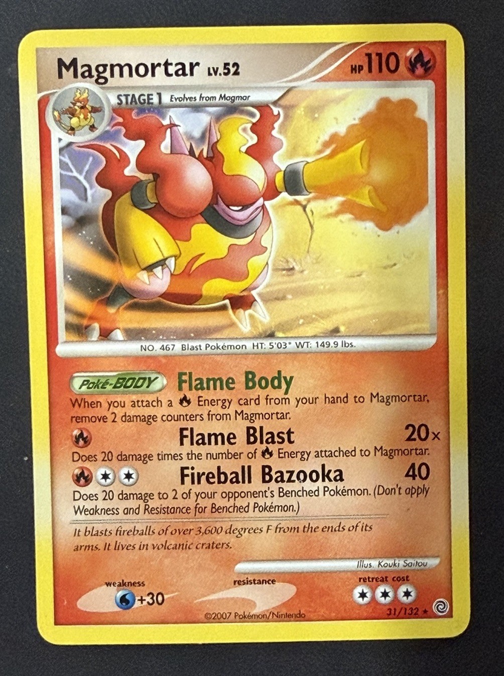 Magmortar 31/132 Secret Wonders Non Holo Rare Pokemon Card