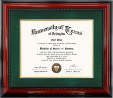 11X14 Diploma Degree Frame with Green Mat or Display 15X18 Certificates without