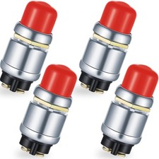 Engine Start Push Button Momentary 12v and 24v Waterproof Switch Push Red 4