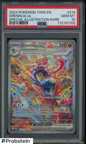 2024 Pokemon TWM EN #214 Greninja ex SIR PSA 10 GEM MINT