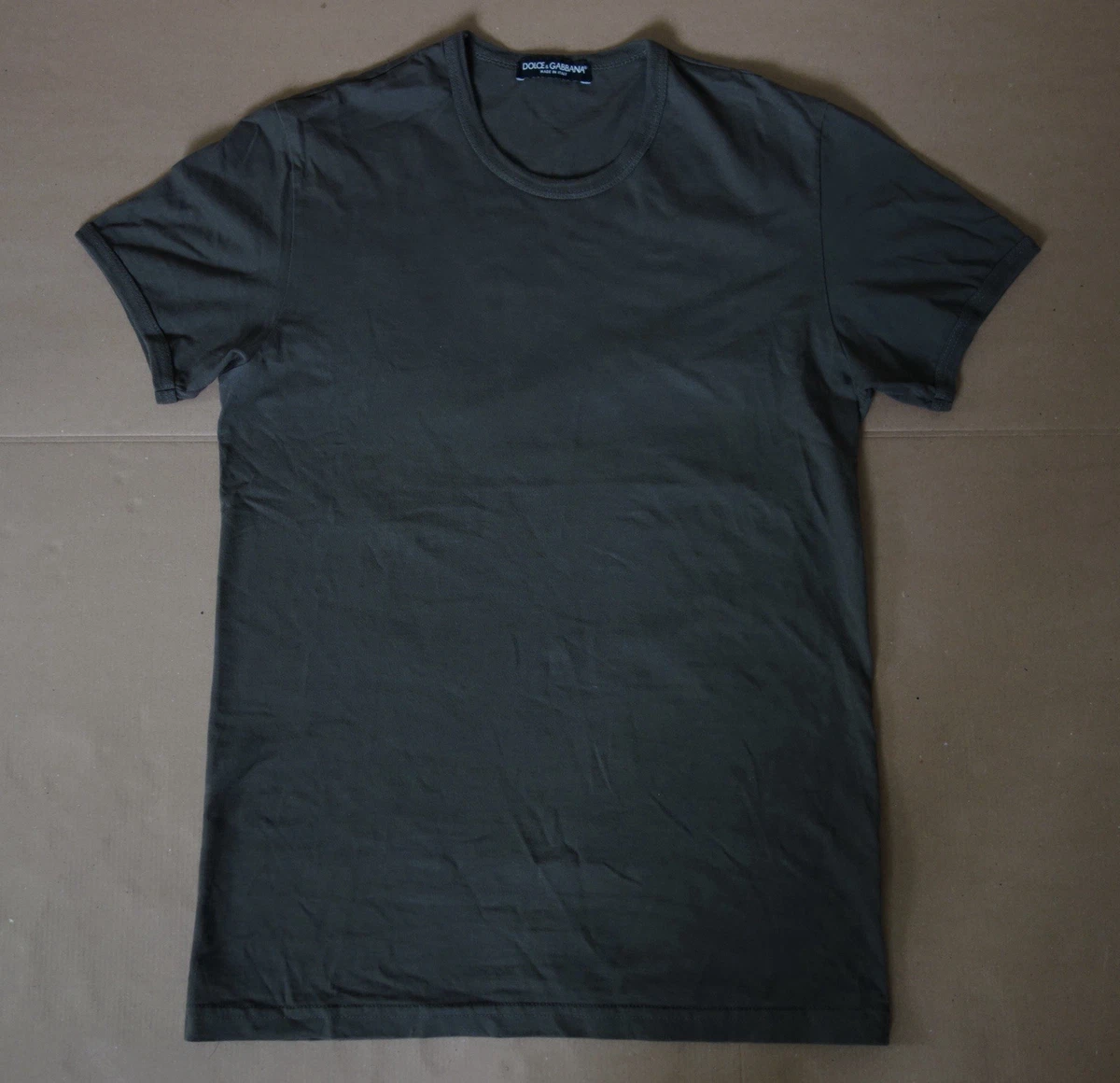 T-shirt Habillé Homme Dolce & Gabbana - Manches Longues - Multicolore (gris/brun/bleu/rouge/noir) - 92% Coton, 8% Lin - Neuf Avec étiquettes - Taille US 15-16.5