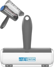 Triton Pet Hair Removal Tool w/Fur Trapping Compartment and Detachable Handle, 6