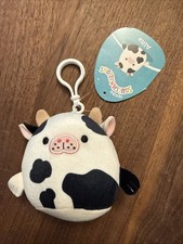 Squishmallows Alita the Black & White SeaCow Sea Cow 3" Clip-on NWT