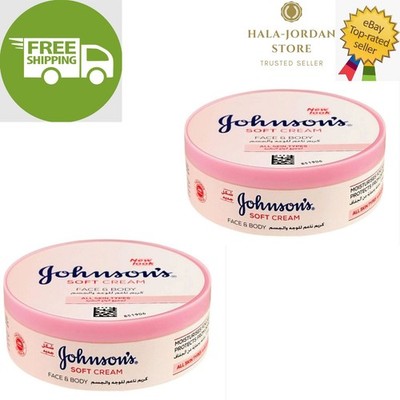 2 X Johnson's 24 Hour Moisture Soft Cream 200 ml Beauty NEW FREE SHIPPING 