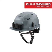 BOLT Gray Type 2 Class C Front Brim Vented Safety Helmet