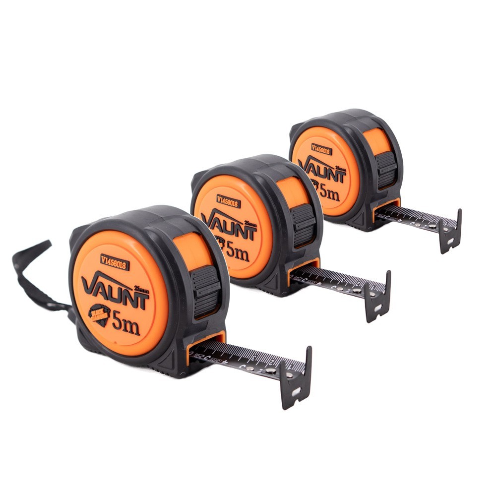 Vaunt Premium 5m Metric Heavy Duty Tape Measure - Pack of 3