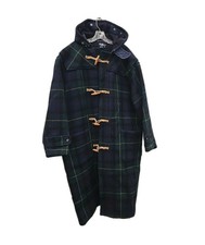 VTG Polo Ralph Lauren Men's Hooded Toggle Trench Coat Navy Green Wool Blend XL