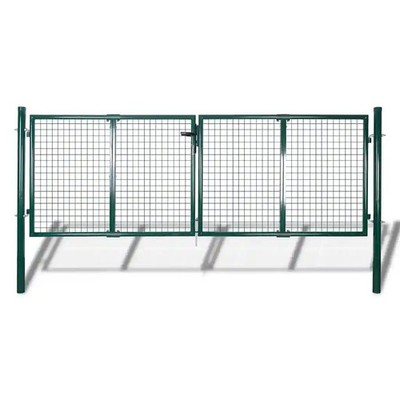 Zauntor Stahl 300x100 cm Grün