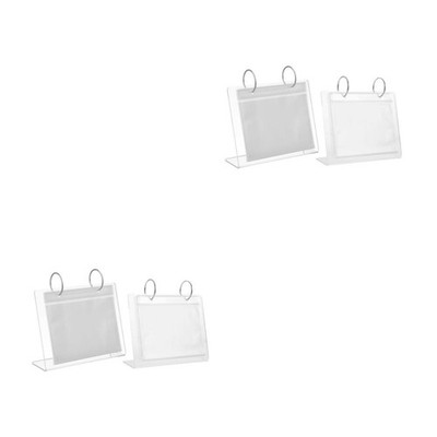 2 Pieces Flip-Fotoalbum Aus Acryl Fotokartenhalter Fotohalter Umblättern