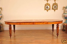 Victorian Dining Table - Extending  Marquetry Inlay Diners