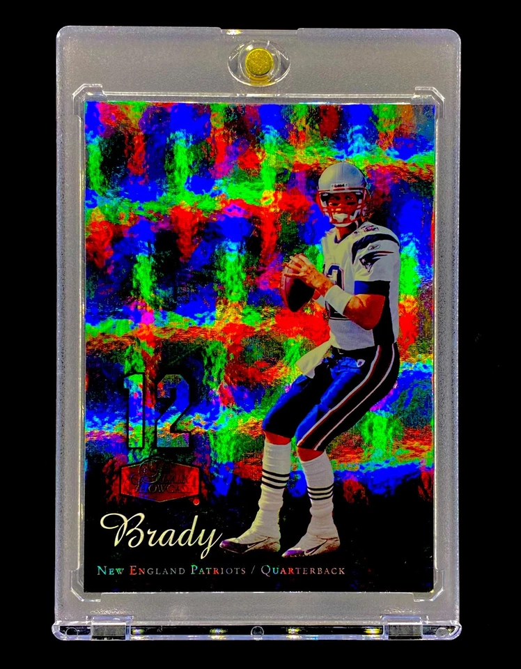 TOM BRADY HOLO REFRACTOR 2006 Rainbow Foil Fleer Showcase Silver Base Early Year - Image 3 of 4