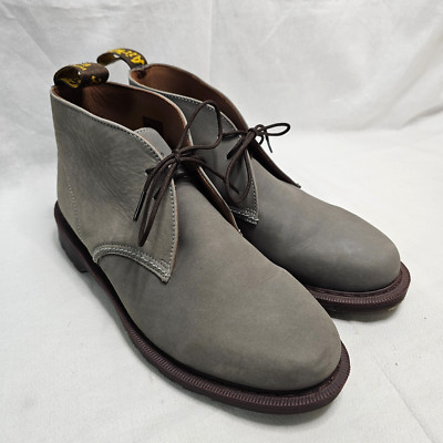 DOC DR. MARTENS OVERSTONE Boots Gray Ankle Chukka Unisex US Men 9 Women 10