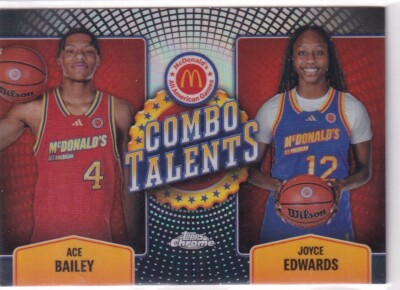2024 Topps Chrome McDonalds All-American No COT-AIB Ace Bailey Edwards Refractor
