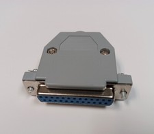 DB25 25-Pin Female Solder Cup Connector with Plastic Hood and Hardware, New