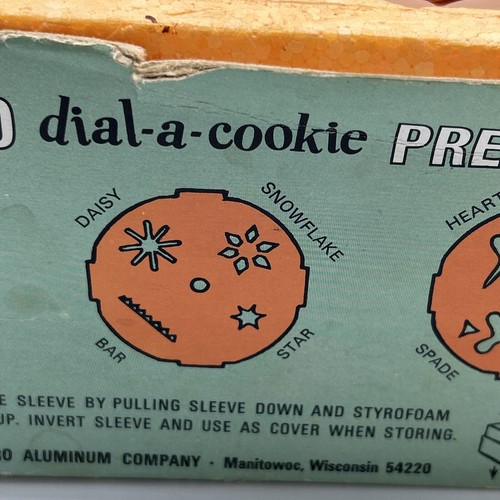 Mirro Dial A Cookie Press Kit Scatola Originale Vacanze 3 Dischi 12 Modelli Retrò - Foto 12 di 15
