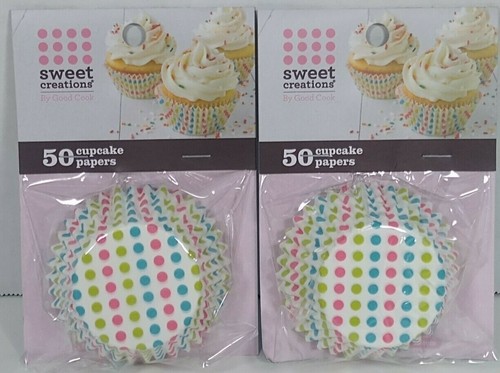 2 Packs of 50 Cupcake Papers Sweet Creations Good Cook Polka Dot - 第 1/3 張圖片