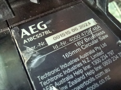 AEG 18V FUSION 165mm Circular Saw Limited Edition A18CS57BL - Skin Only - Bild 17 von 23