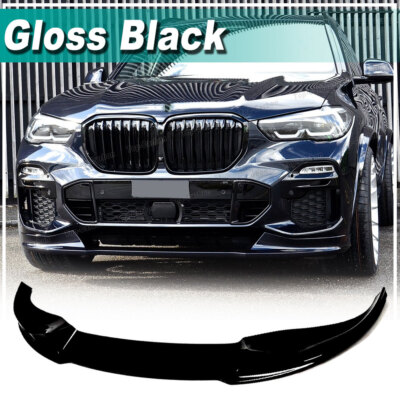 Fit For BMW X5 G05 M-SPORT 2019-2022 Gloss Black Front Bumper Lip Chin Spoiler