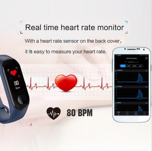M3 Smart Watch Pulsometr Ciśnienie krwi Inteligentna bransoletka do sportu - Zdjęcie 6 z 16