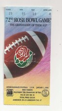 1986 UCLA vs Iowa Rose Bowl original college football ticket stub NCAA good