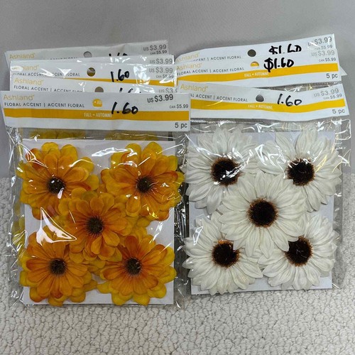 Assorted 3" Sunflower Floral Accents by Ashland Michaels 5 Yellow & 5