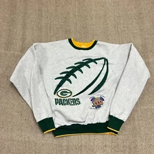 Vintage Green Bay Packers Sweatshirt Mens XL Gray 1990s NFL