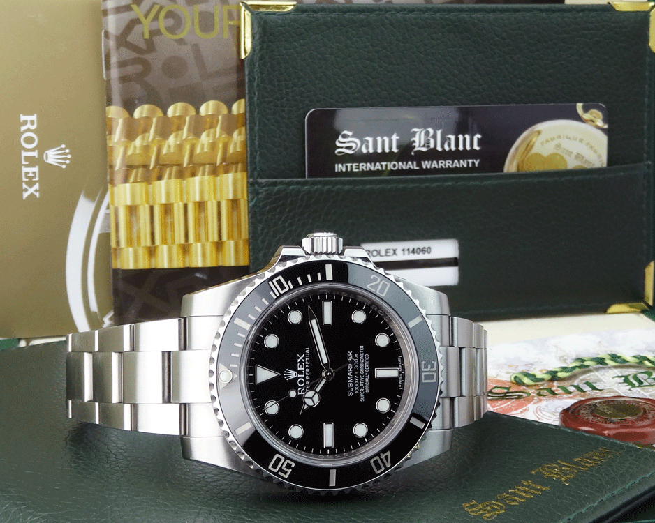 Rolex Submariner Men's Black Watch with 