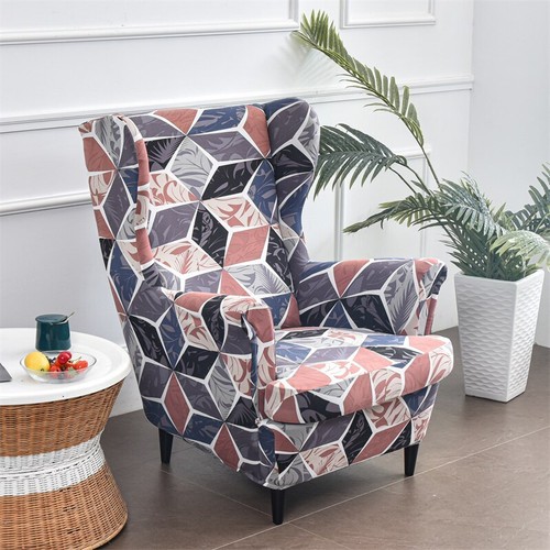 Wing Chair Cover Stretch Armchair Slipcovers Sofa Covers with Seat Cushion Cover - Picture 38 of 51