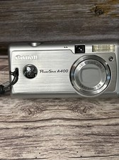Canon PowerShot A400 Digital Camera 3.2MP PC1080 Silver Tested Works. 2