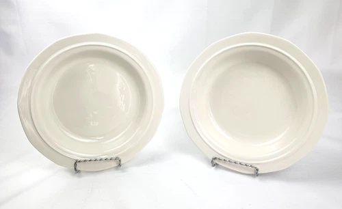 Pfaltzgraff HERITAGE Rim Soup Bowl 8 5/8" White - Set of 2 Bowls - BRAND NEW!