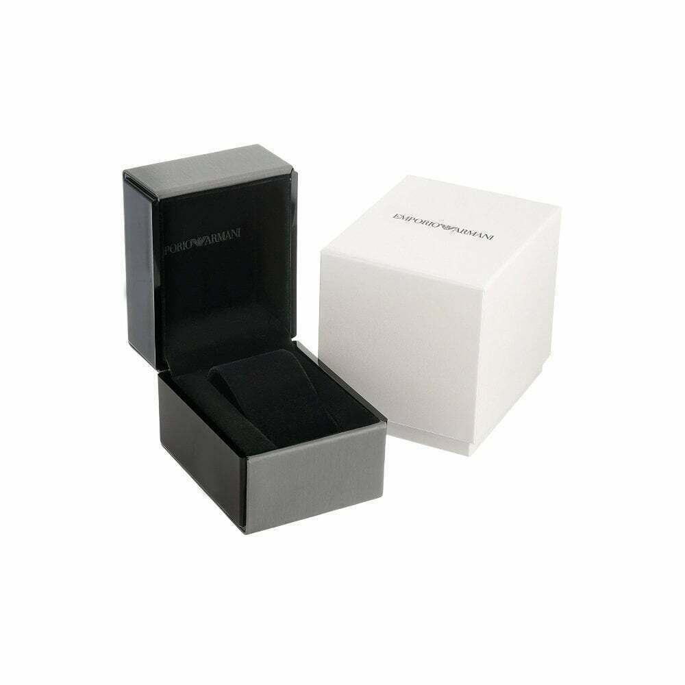 NEW GENUINE EMPORIO ARMANI MENS WATCH CERAMIC BLACK DIAL