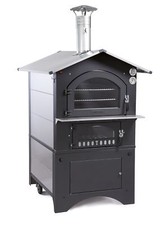 Mobiler Holzbackofen / Pizzaofen Fontana Gusto 57x45 fahrbarer Garten-Backofen